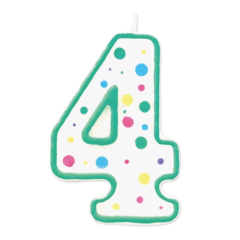 Wilton Green Numeral Candle “4”