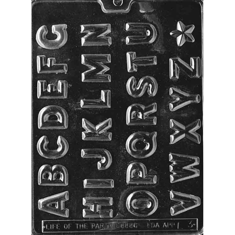 Candy Mold Alphabet 1-1/4″