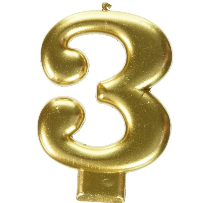 #3 Gold Metallic Candle