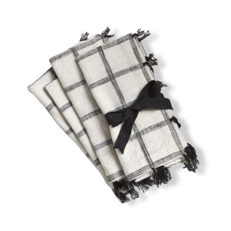 Black Check Napkin