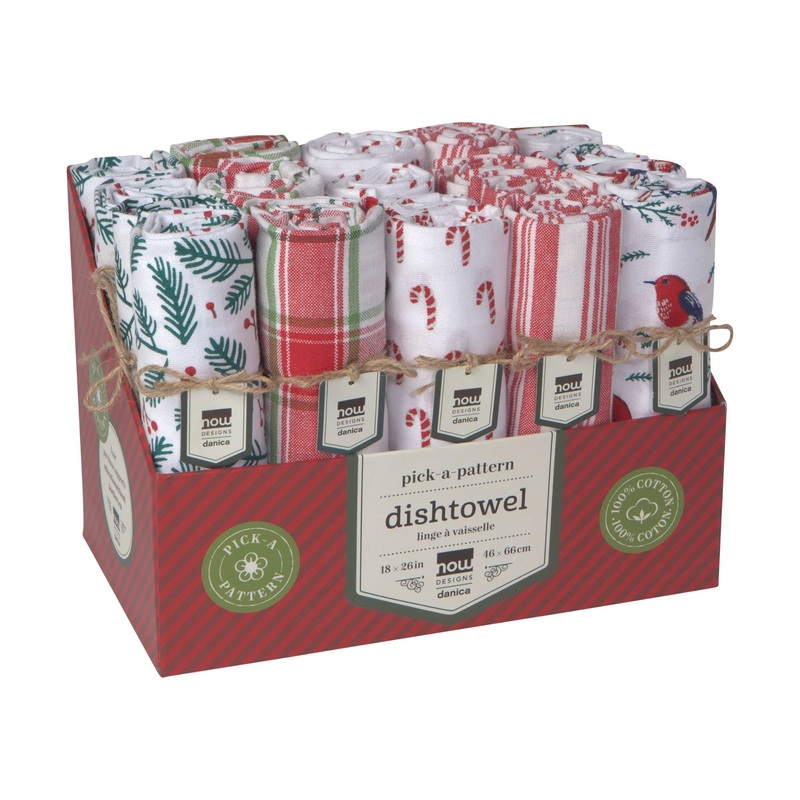 Tea Towel Merry & Bright 20/cs