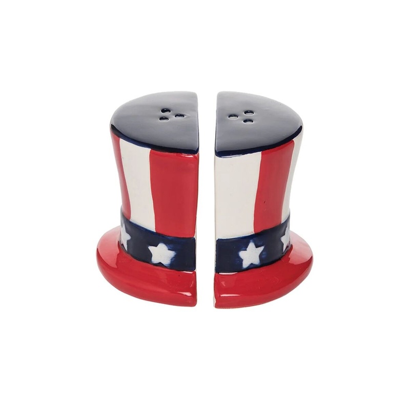 Salt/Pepper Shakers Uncle Sam Hat