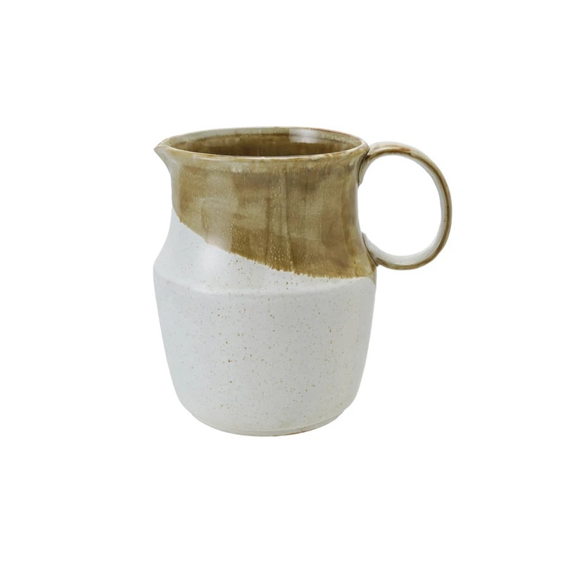 2-1/2 Quart Stoneware Pitcher, Reactive Glaze