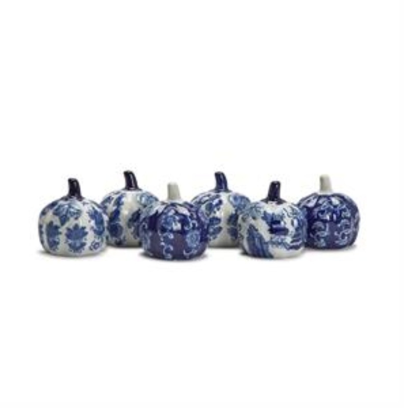 Blue & White Petite Pumpkin 6/cs