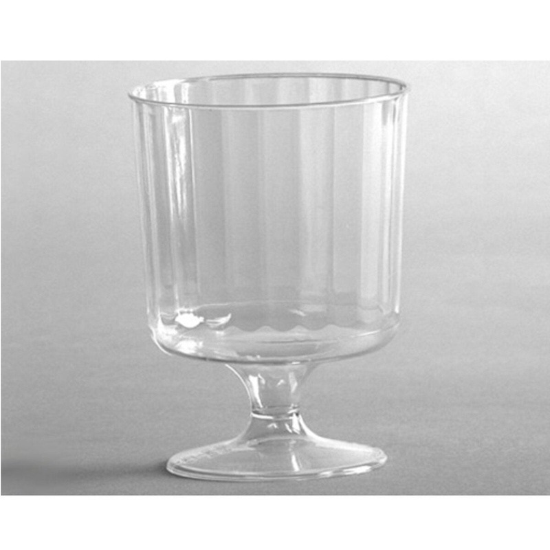 WNA Plastics Classicware Crystal 5 oz. Pedestal Wine Cup – Clear