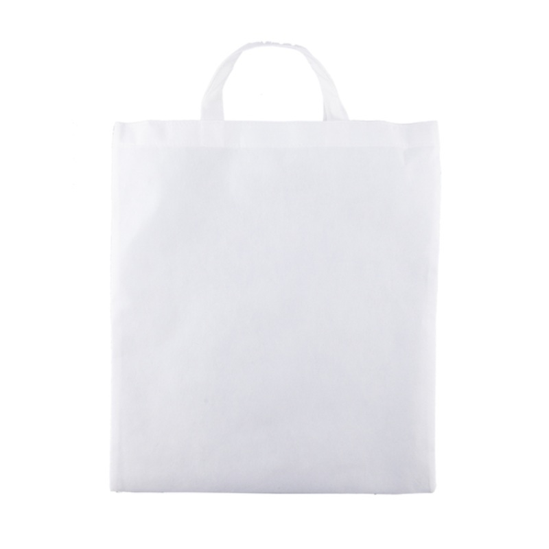 Shopping Bag 12x8x13x8 Non Woven White