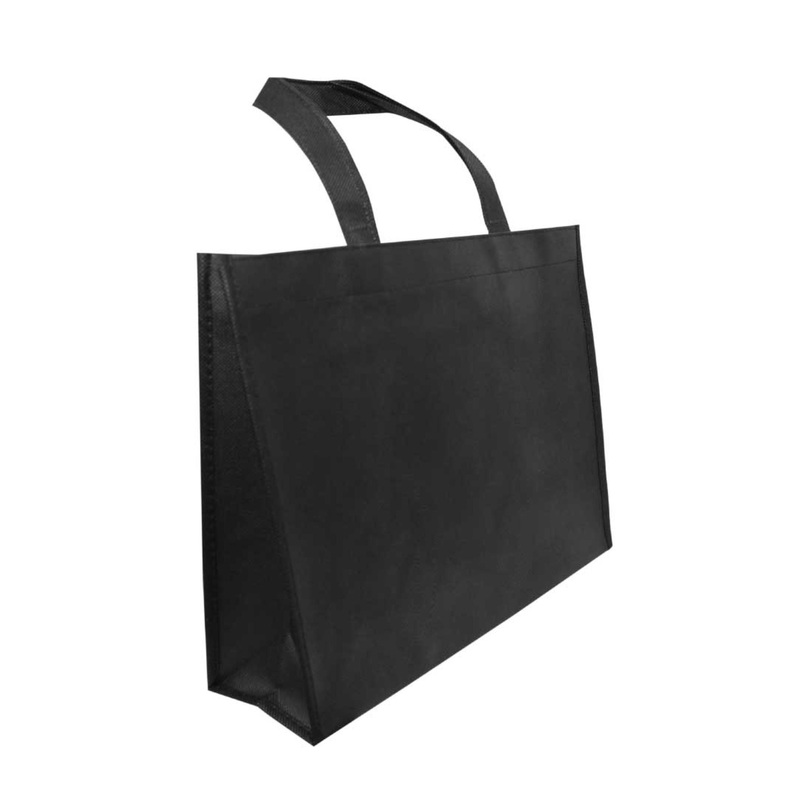 Shopping Bag 12x8x13x8 Non Woven Black