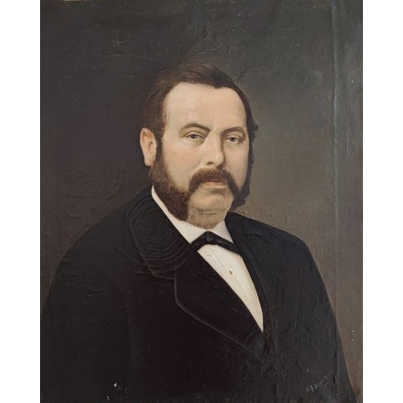 J. F. Meyer, Portrait d’Un Notable, Oil on Canvas, 1900 for sale at Pamono