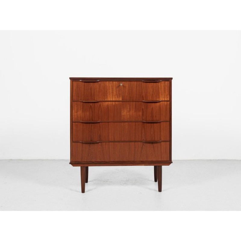 Mid-Century Danish Chest of Drawers in Teak, 1960s for sale at Pamono