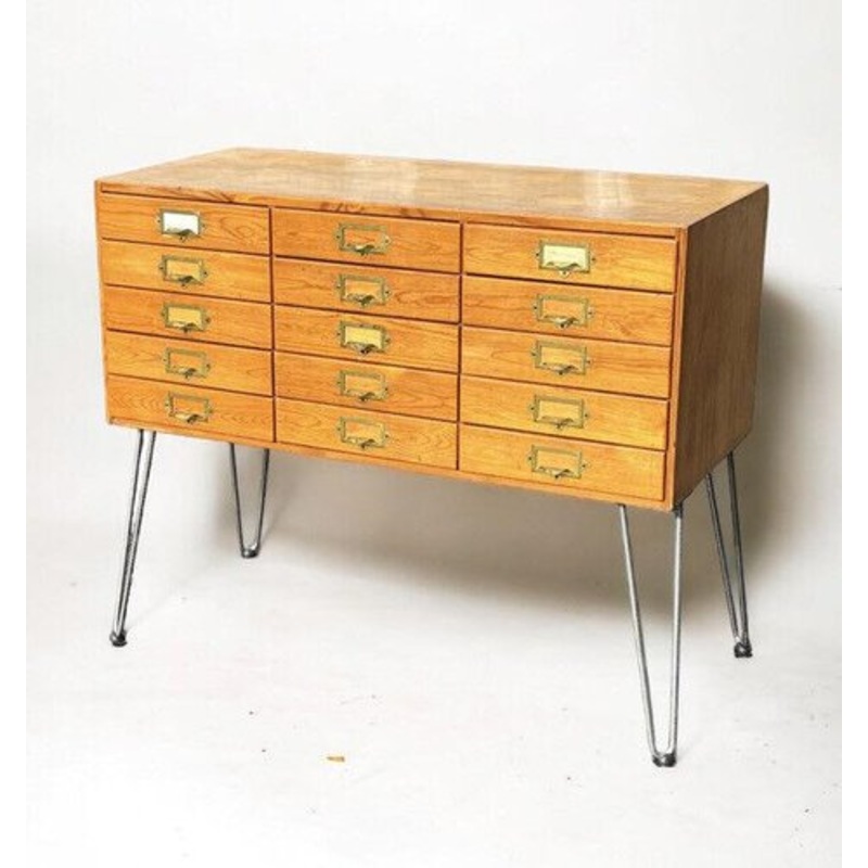 Mid-Century Pine Chest of Drawers for sale at Pamono