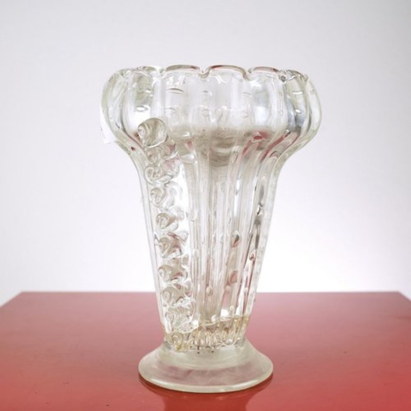 Murano Glass Vase attributed to Seguso for sale at Pamono