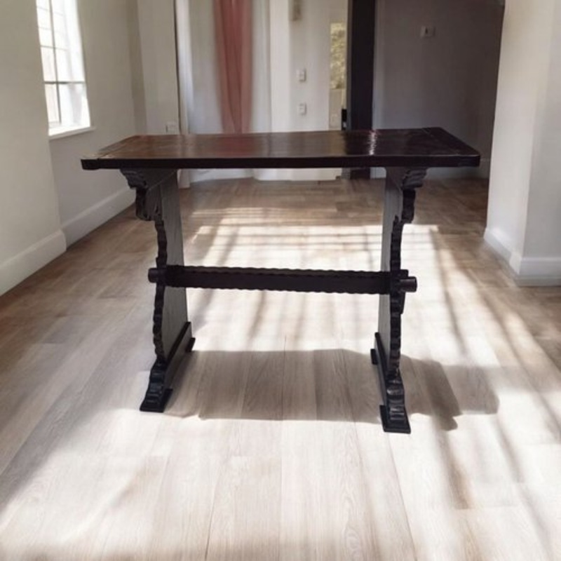 Rustic Wooden Coffee Table for sale at Pamono