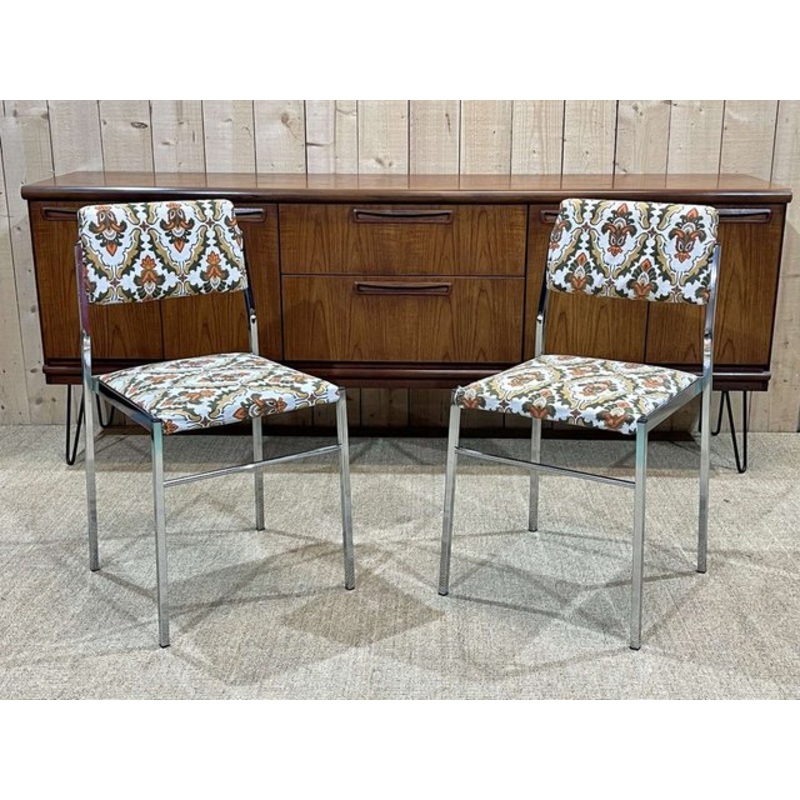 Set of Chrome Chairs, 1970s for sale at Pamono