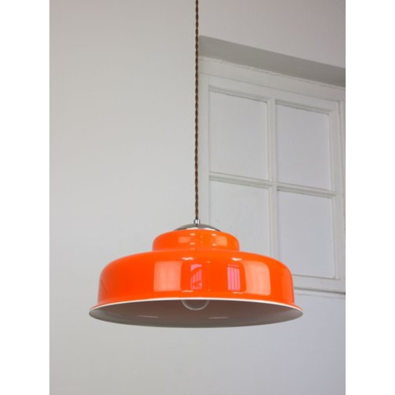 Space Age Pendant Lamp in Orange for sale at Pamono