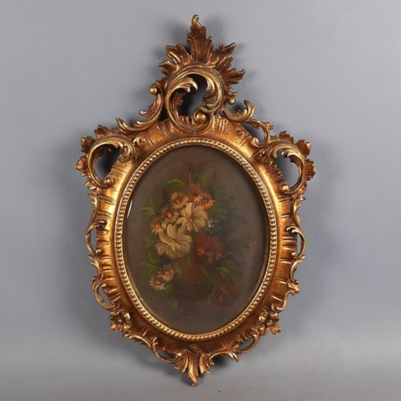 Still Life with Vase of Flowers, 1940, Oil on Board, Framed for sale at Pamono-PWG-2157342