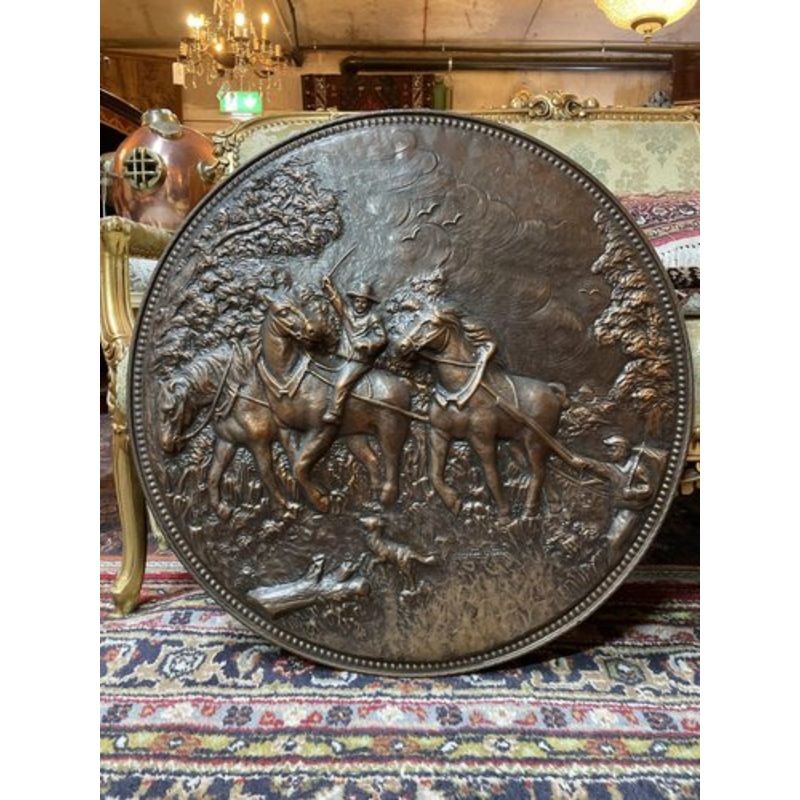 Vintage Copper Plated Belgian Plaque for sale at Pamono