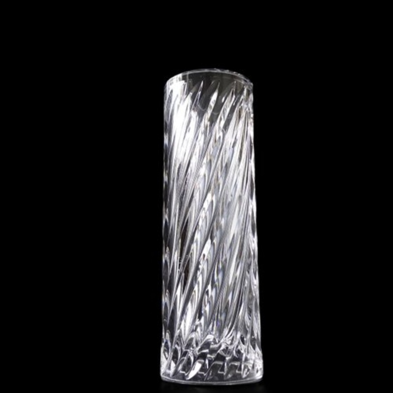 Vintage Cylinder Shaped Crystal Vase from Orrefors for sale at Pamono