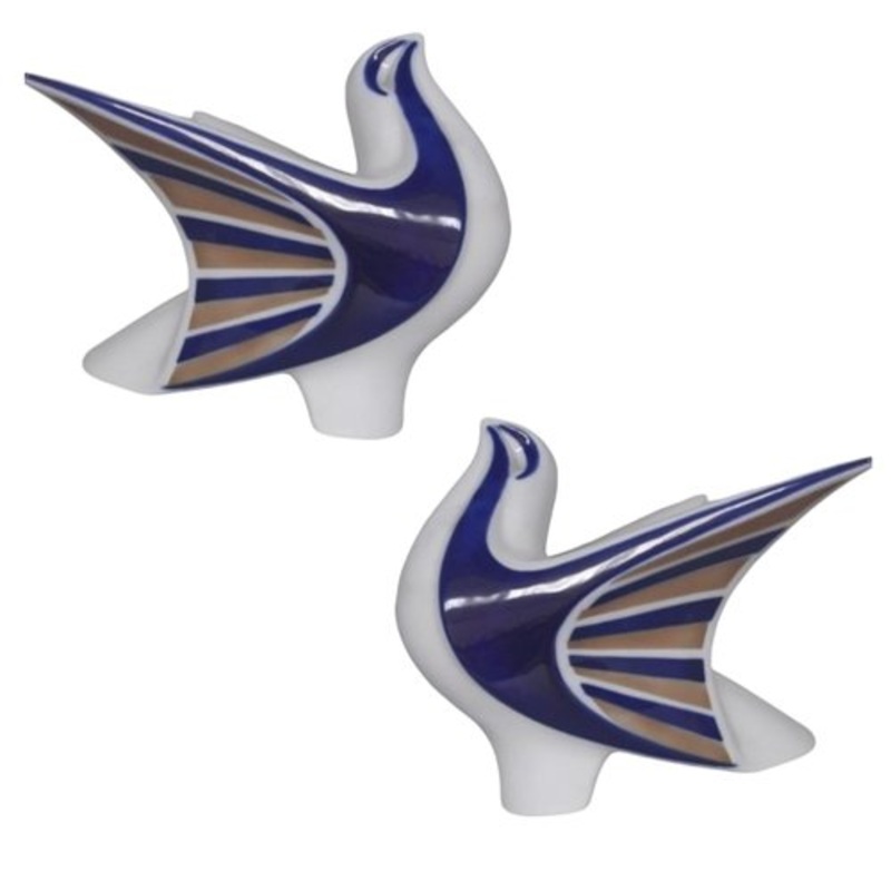 Vintage Spainsh Porcelain Dove Figures, 1980s, Set of 2 for sale at Pamono