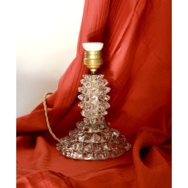 Art Deco Murano Table Lamp by Barovier E Toso for Rostrato, Italy, 1940s for sale at Pamono