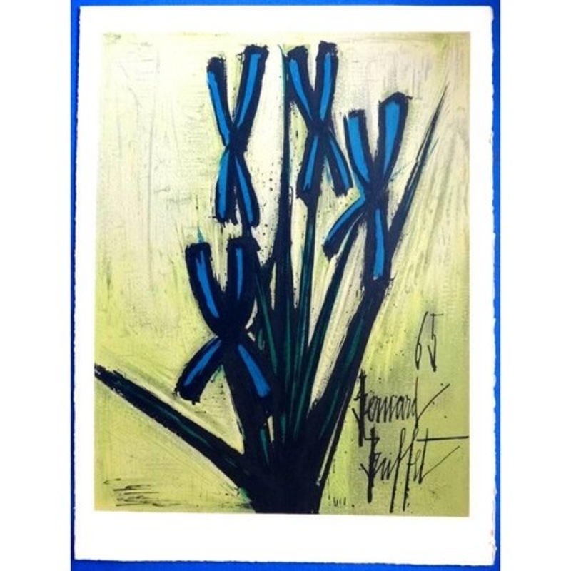 Bernard Buffet – Flowers – Lithograph 1965 for sale at Pamono