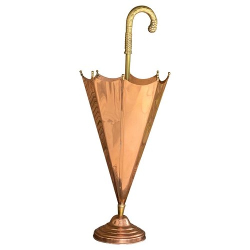 Brass Umbrella Shaped Stand, Italy, 1960 for sale at Pamono