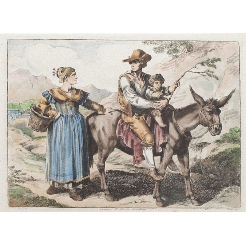 Costume of Civita Castella – Original Etching by Bartolomeo Pinelli – 1819 1819 for sale at Pamono