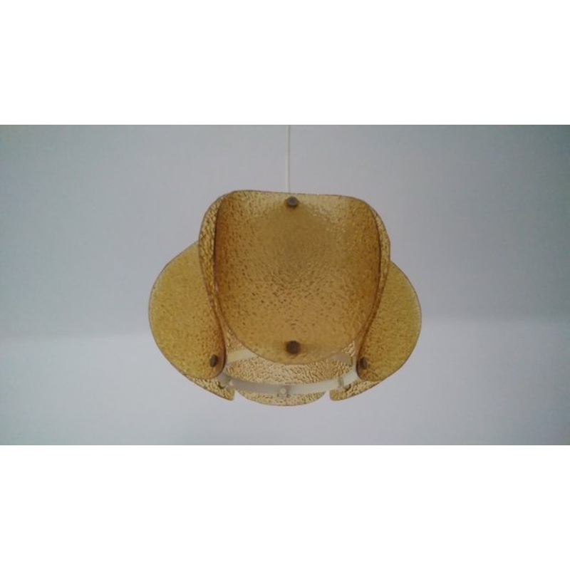 German Glass Pendant Lamp, 1970s for sale at Pamono