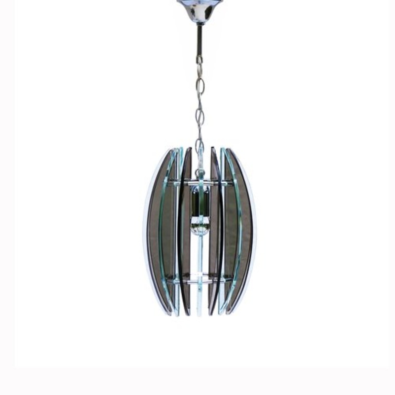 Glass Pendant Lamp from Veca, Italy, 1970s for sale at Pamono