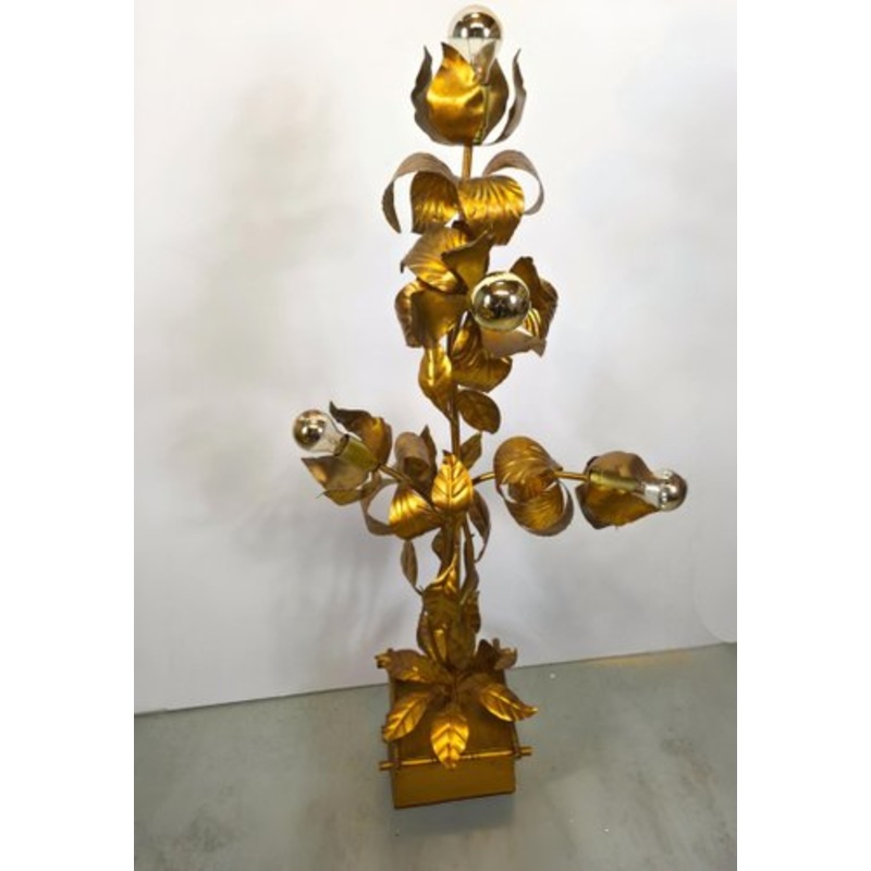 Gold Flowers Floor Light by Hans Kgl, 1970s for sale at Pamono