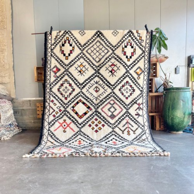 Handmade Mrirt Berber Rug, 1990s for sale at Pamono-QJU-2159101