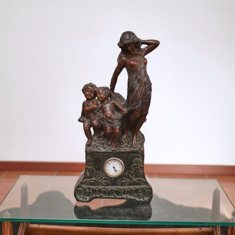 Liberty Table Clock in Terracotta for sale at Pamono