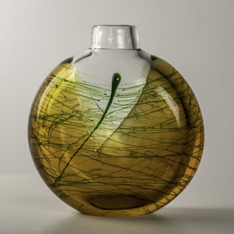 Mid-Century Glass Vase by Jiri Suhajek for Moser, 1970s for sale at Pamono