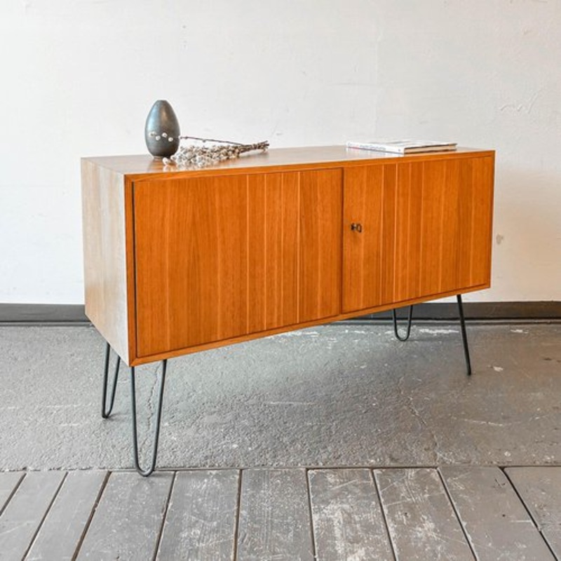 Mid-Century Small Walnut Sideboard for sale at Pamono