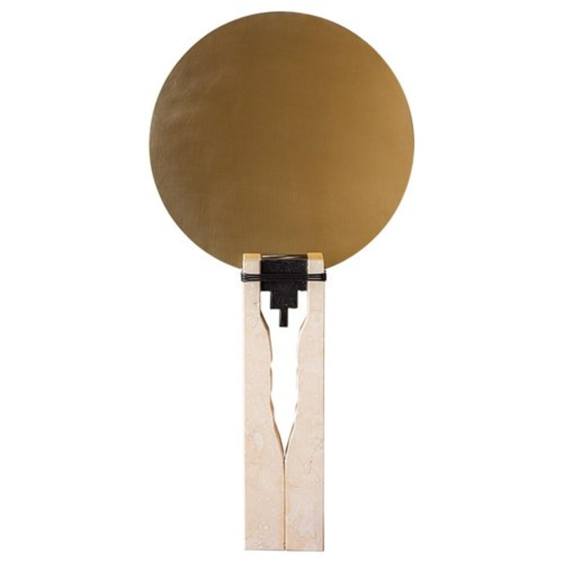 Mirrored Brass and Marble Ruinette Mirror by Ilaria Bianchi for sale at Pamono