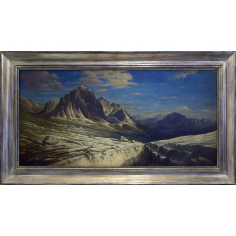 Paolo De Robertis, Ghiacciaio, Oil on Canvas, Framed for sale at Pamono