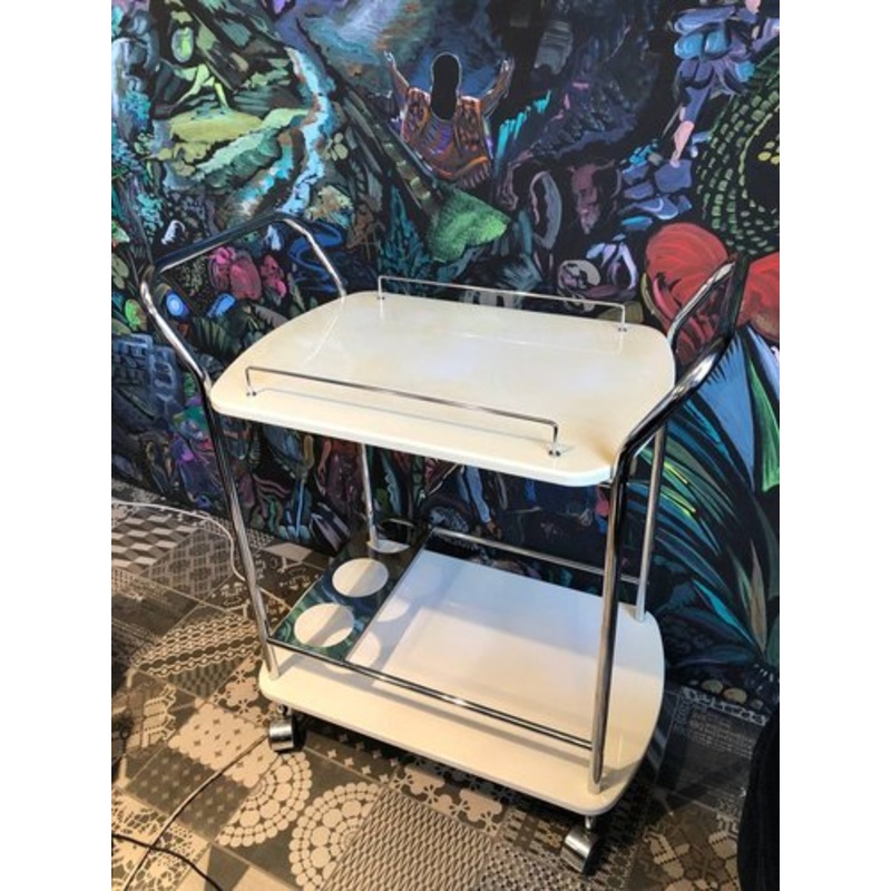 Vintage Metal Serving Table, 1980s for sale at Pamono
