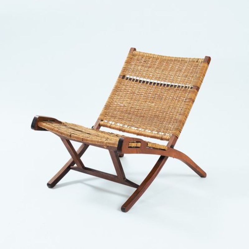 Vintage Safari Folding Chair in Teak for sale at Pamono