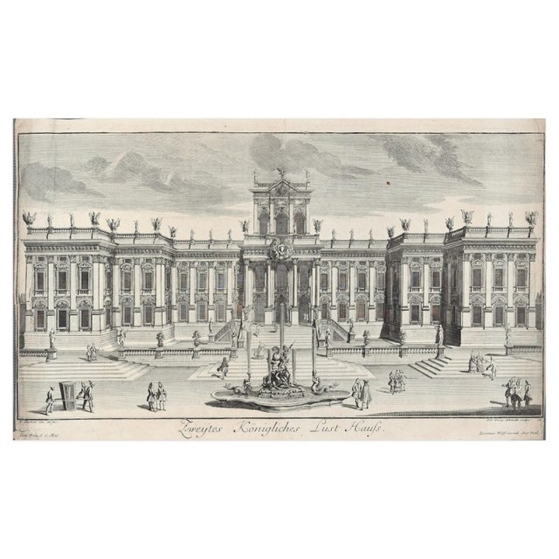 Zweytes Konigliches Lust Haufs – Original Etching After Paul Decker – Early 1700 Early 18th Century for sale at Pamono