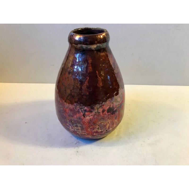 Art Deco Vase in Copper Glaze by Soren Kongstrand for Own Studio, 1930s for sale at Pamono