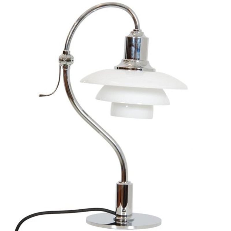 Chrome 2/2 Question Mark Table Lamp by Poul Henningsen for Louis Poulsen for sale at Pamono