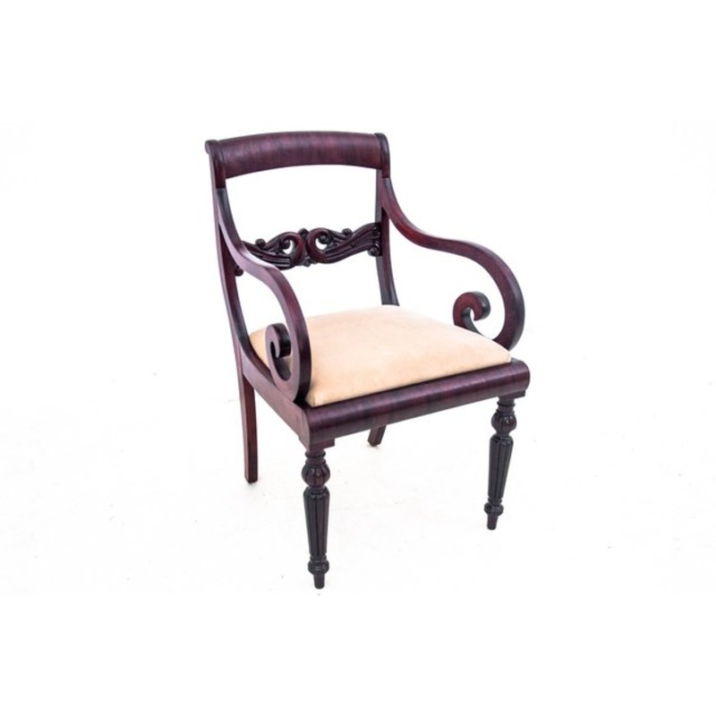 Early 20th Century Mahogany Biedermeier Armchair, 1890s for sale at Pamono