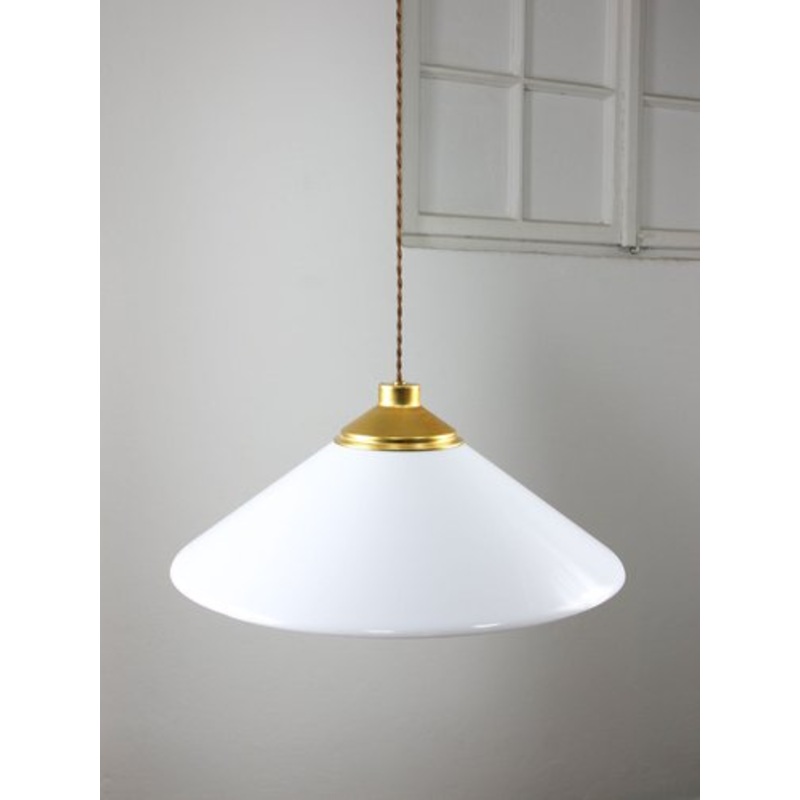 Italian Space Age White Acrylic Glass Saucer Pendant Lamp, 1970s for sale at Pamono