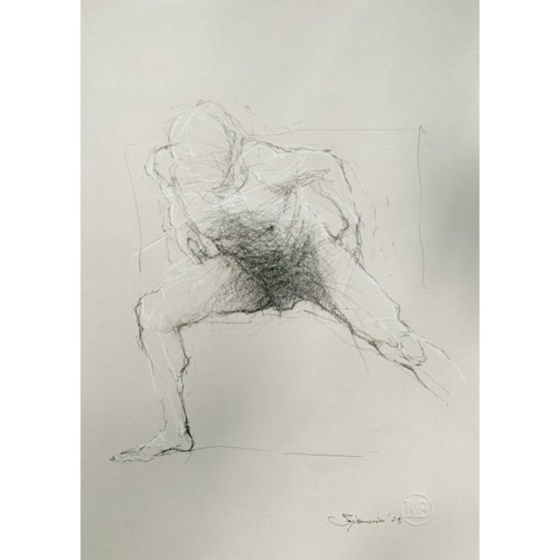 Michal Bajsarowicz, Nude, Drawing on Paper, 21st Century for sale at Pamono