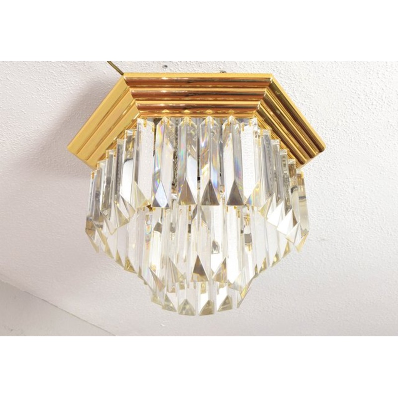 Mid-Century Italian Murano Glass Flush Mount by Venini, 1960s for sale at Pamono