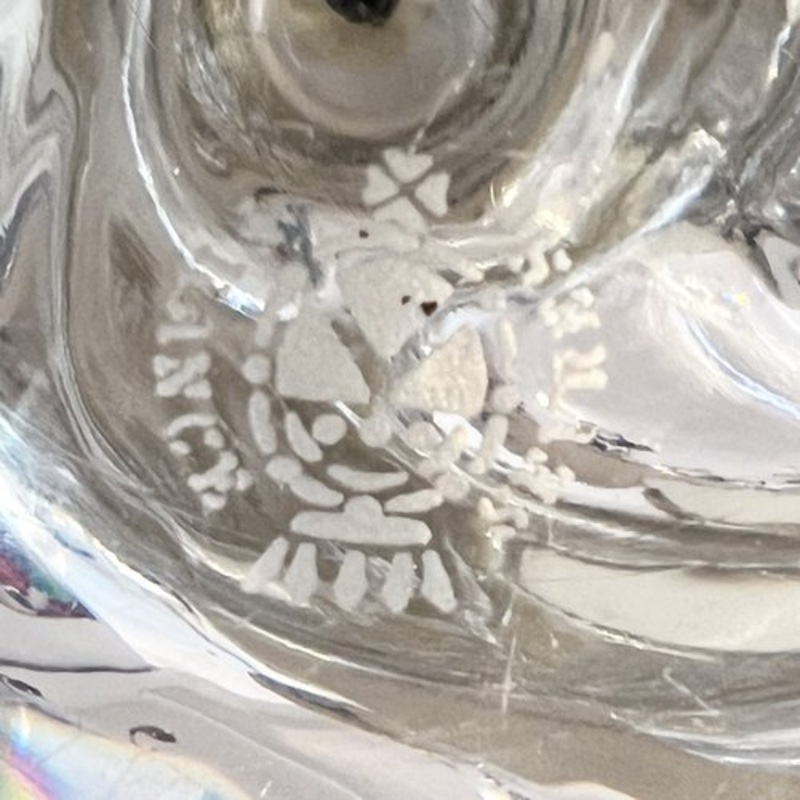 Mid-Century Little Clear Glass Svres Table Lamps from Mouvements Modernes & Svres – Cit De La Cramique Coedition, 1960s, Set of 2 for sale at Pamono