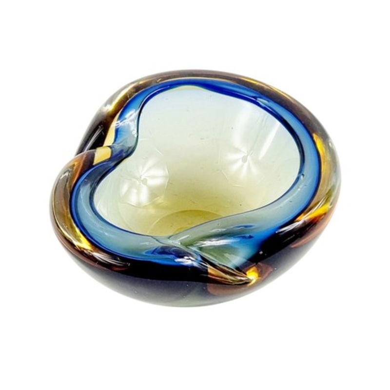 Murano Sommerso Glass Bowl attributed to Flavio Poli, Italy, 19670s for sale at Pamono