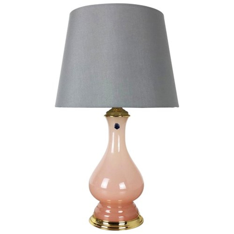 Pink Opaline Murano Glass Table Lamp from Cenedese Vetri, 1960s for sale at Pamono