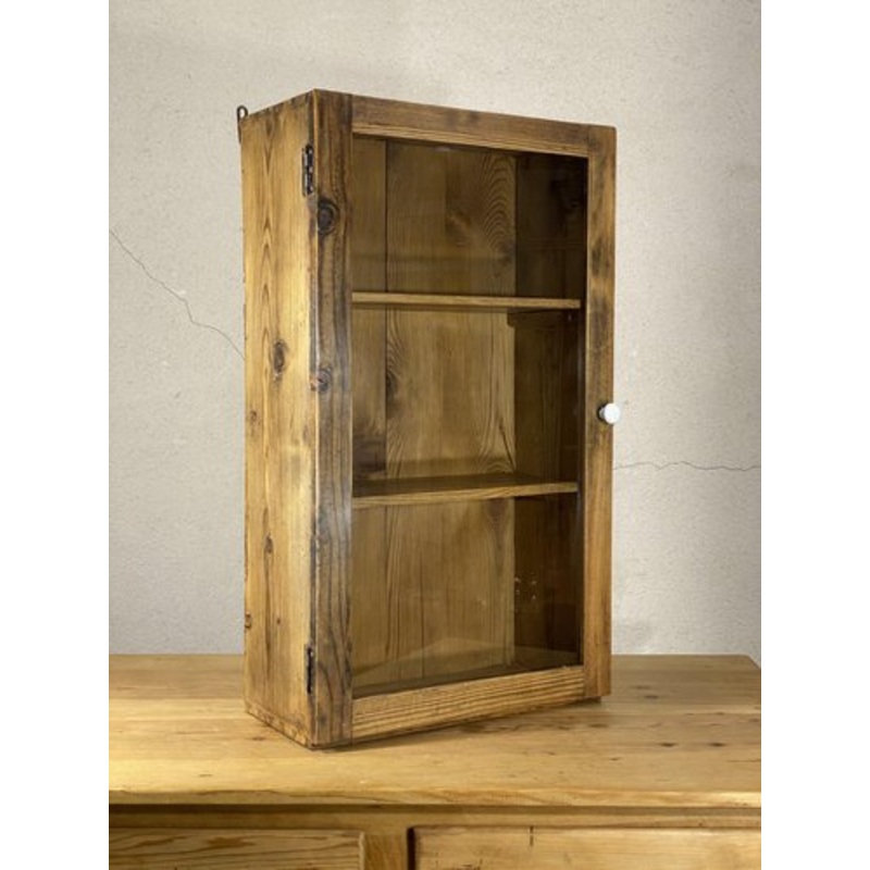 Vintage Display Case in Pine for sale at Pamono