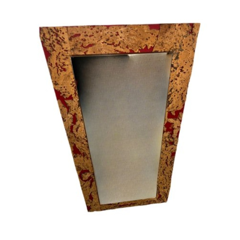 Vintage Mirror with Cork Frame for sale at Pamono