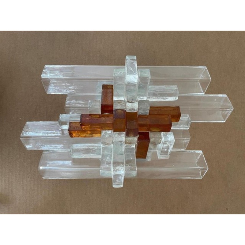 Wall Lamp in Murano Glass attributed to Albano Poli for Poliarte, 1970s for sale at Pamono